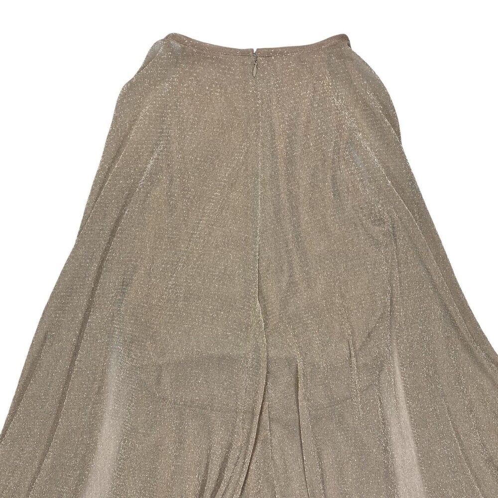 Gold Sheer Cape Sparkle Dress - Women - Picture 7 of 16